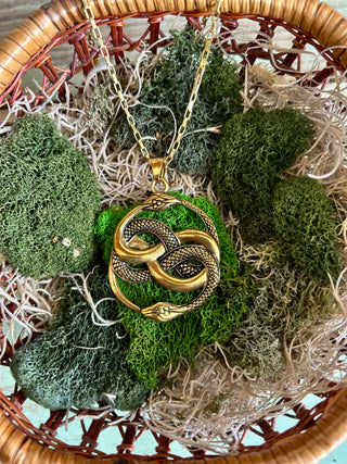 Auryn Brass Neverending Story Pendant Necklace