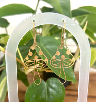 Polka Dot Mushroom Earrings