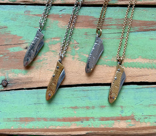 Mini Fish Handle Pocket Knife Necklace