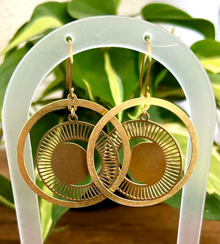 Shining Crescent Moon Hoop Earrings
