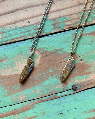 Mini Fish Handle Pocket Knife Necklace
