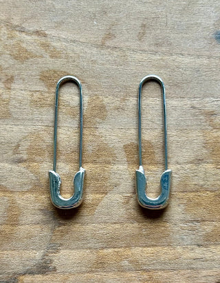 Safety Pin Hanging Earrings