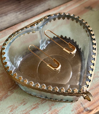 Safety Pin Hanging Earrings