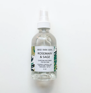 Rosemary & Sage Face Toner Clarifying Hydrosol for Oily and Acne Prone Skin