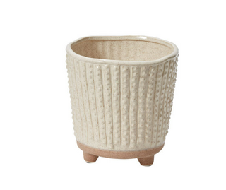 Organic Textured Footed Pot