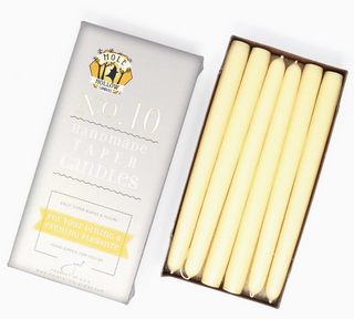 Unscented hand Dipped Taper Candles 10"