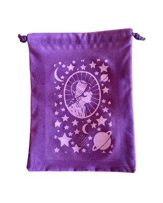 Fortune Teller Velvet Tarot Deck Drawstring Bag