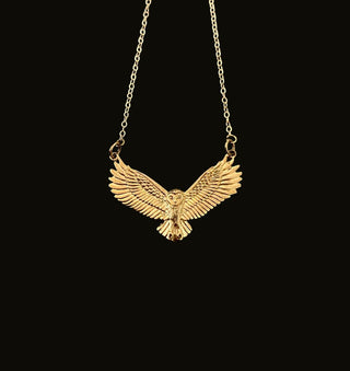 Flying Owl Festoon Pendant Necklace