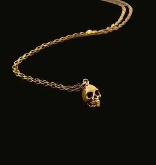 Skull Pendant Necklace - Silver or Bronze