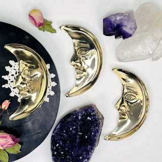 Brass Moon Tray - Crystal Holder