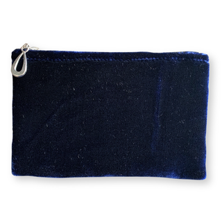 Silk Velvet Coin Purse: Black