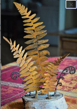 Medium Fern Leaf Tab - Metal Silhouette Garden Yard Home Art