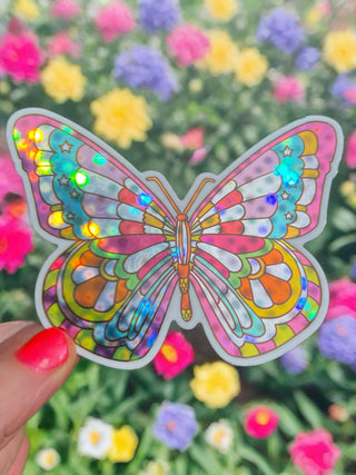 Butterfly Hologram Shimmer Sticker