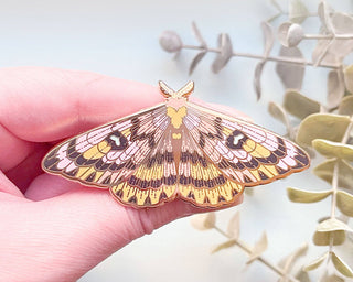 Sheep Moth (Hemileuca eglanterina) Enamel Pin: Locking Pin Back