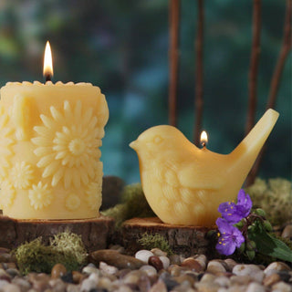 Song Bird Candles – 100% Pure Beeswax – Hand-Crafted: Upright