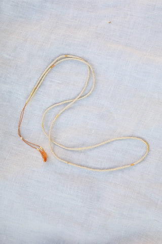 Sintha Silk Bead Wrap (Necklace / Bracelet): Eggshell
