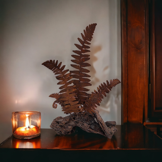 Small Fern Leaf Tab - Metal Silhouette Garden Yard Home Art