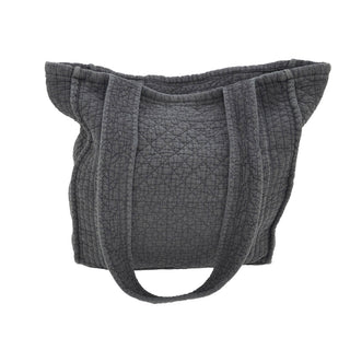 Soft Cotton Quilted Tote Bag: Olive / 14"x12"