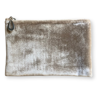 Silk Velvet Coin Purse: Fern