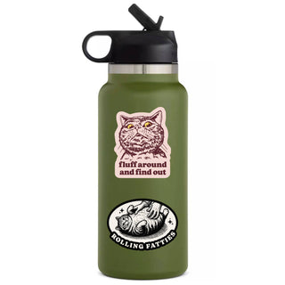 Fluff Around Kitty Vinyl Sticker