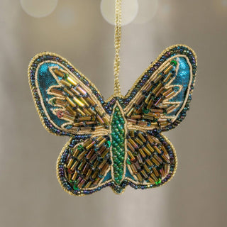 Arvi Beaded Ornament - Butterfly