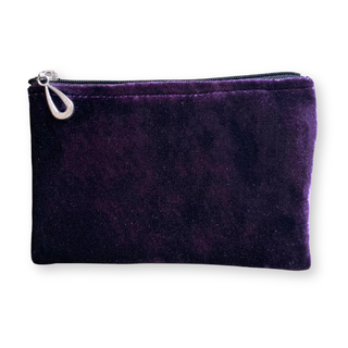 Silk Velvet Coin Purse: Indigo