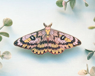 Sheep Moth (Hemileuca eglanterina) Enamel Pin: Locking Pin Back