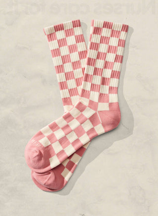 Slate & Cream Checkerboard - Kids Socks