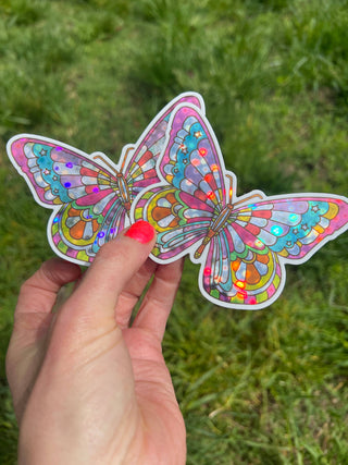 Butterfly Hologram Shimmer Sticker