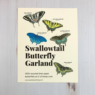 Swallowtail Butterfly Illustrated Garland