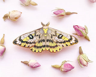 Sheep Moth (Hemileuca eglanterina) Enamel Pin: Locking Pin Back