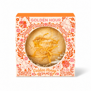 The Golden Hour Bath Bomb in Golden Honey