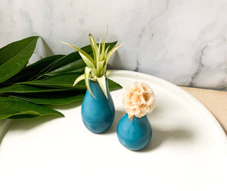 Miniature Concrete Bud Vases | Hunter Green