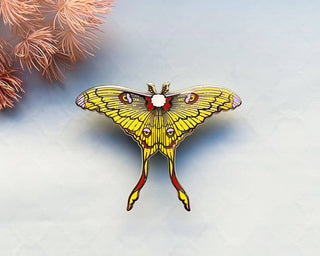 Comet Moth (Argema mittrei) Enamel Pin