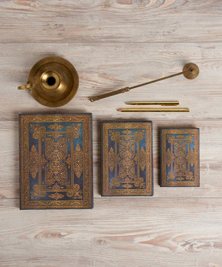 Blue Luxe Hardcover Journal: Lined, Midi