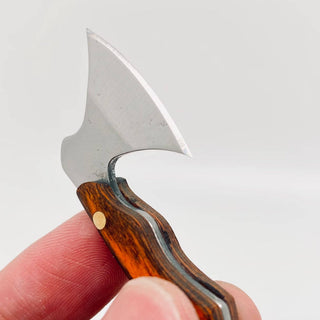 Mini Wooden Handle Stainless Steel Axe w/ Protective Cover