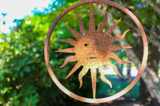 Sun Mini Ring - Metal Silhouette Garden Art