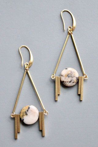 David Aubrey Jewelry | Jasper Artdeco Earrings