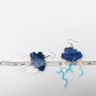 Acrylic Lightning Charm Dangle Earrings