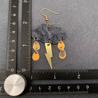 Acrylic Thunderstorm Dangle Earrings