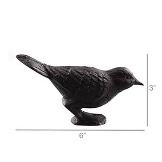Perched Bird, Cast Iron - Brown