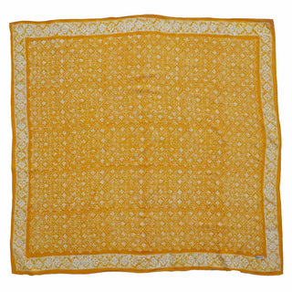 Large Hand Dyed Batik Bandana - Mustard Yellow
