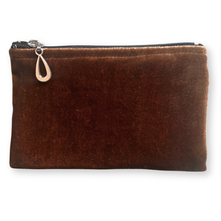 Silk Velvet Coin Purse: Red
