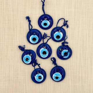 Evil Eye Round Glass Ornament