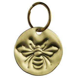 Pressed Brass Bee Keychain