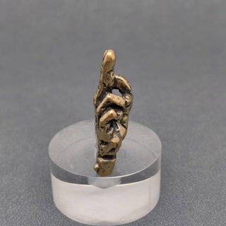 Vintage-Style Brass Middle Finger Desktop Figurine