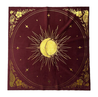 Celestial Velvet Altar Cloth Dark Purple Velvet + Gold Foil