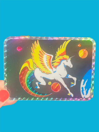 Pegasus Glitter Sticker - 4 Inch