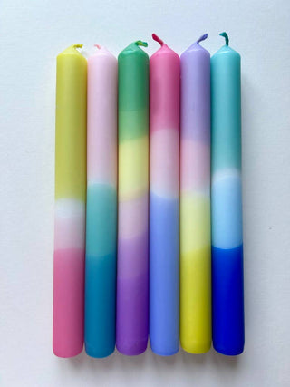 Pastels | 6pc Dip Dye Dinner Candles