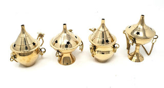 Assorted Hanging Brass Cone Incense Holder